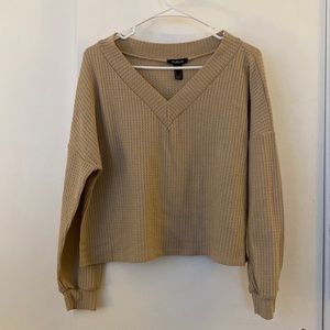 Publik V-neck Long Sleeve Size S Small Tan